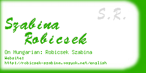 szabina robicsek business card